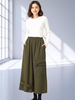 Vanite Couture - OS Wide Leg Pant in Army Green 86920