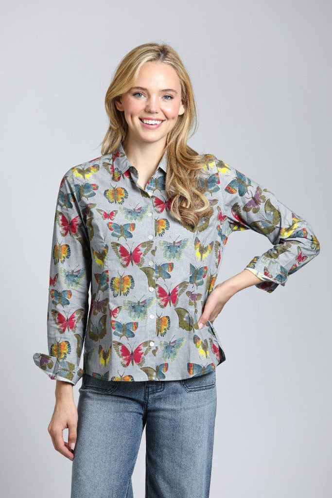 APNY - Butterfly Print - Classic Button up Shirt