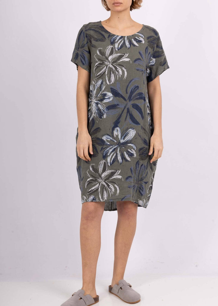 Linen and Cotton House Printed Linen Dress