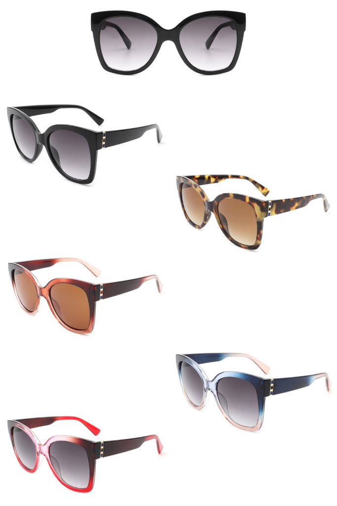 Cramilo Eyewear - Women Square Oversize Cat Eye Fashion Sunglasses