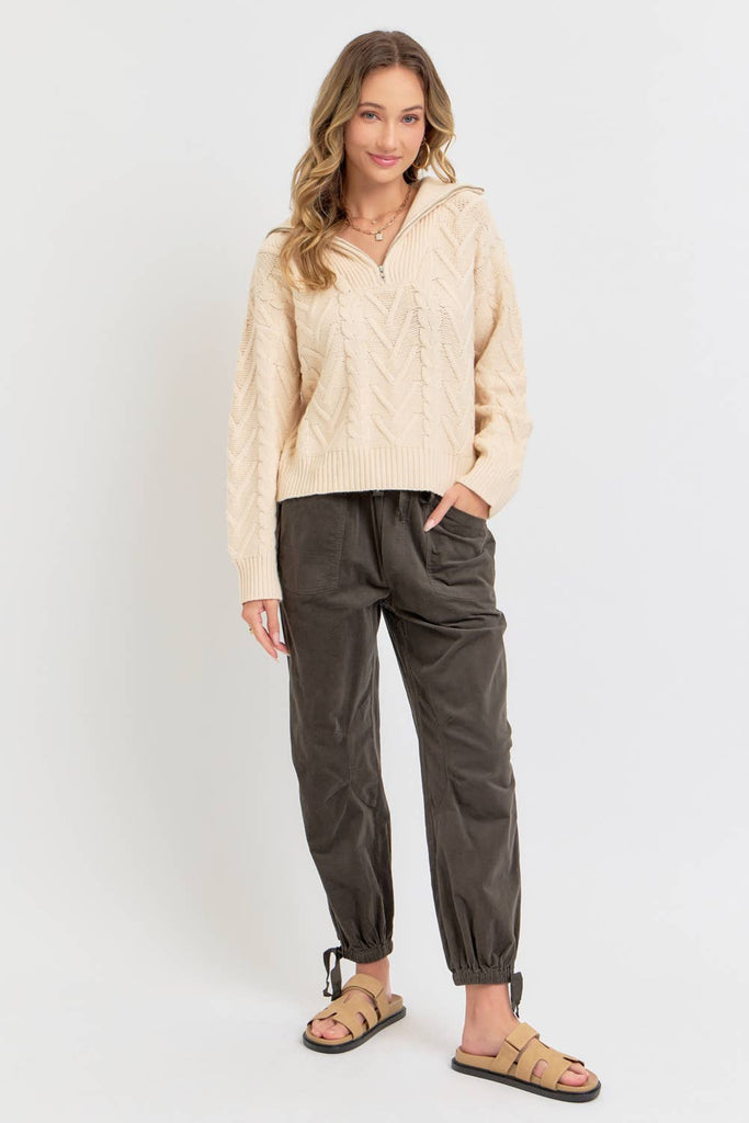Sweet Lovely by Jen - CORDUROY PULL-ON-PANTS/JOGGER