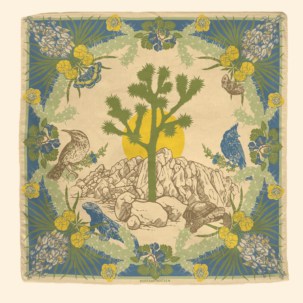 Mustard Beetle - Organic Fair Trade Bandana: Joshua Tree