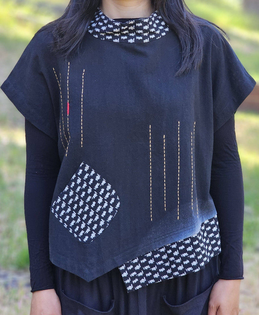 Yaza - MOCKNECK TOPPER - DIPPED DYE