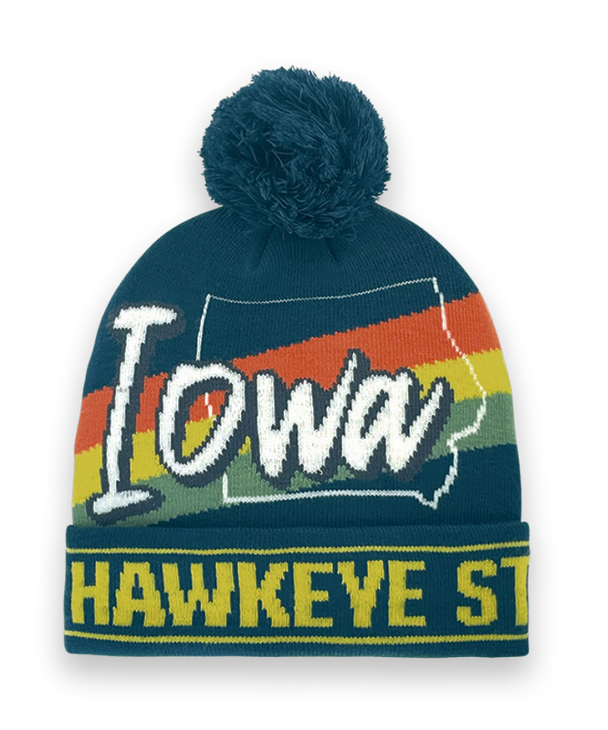 Northern Icons - Iowa Knit Beanie with Pom Pom