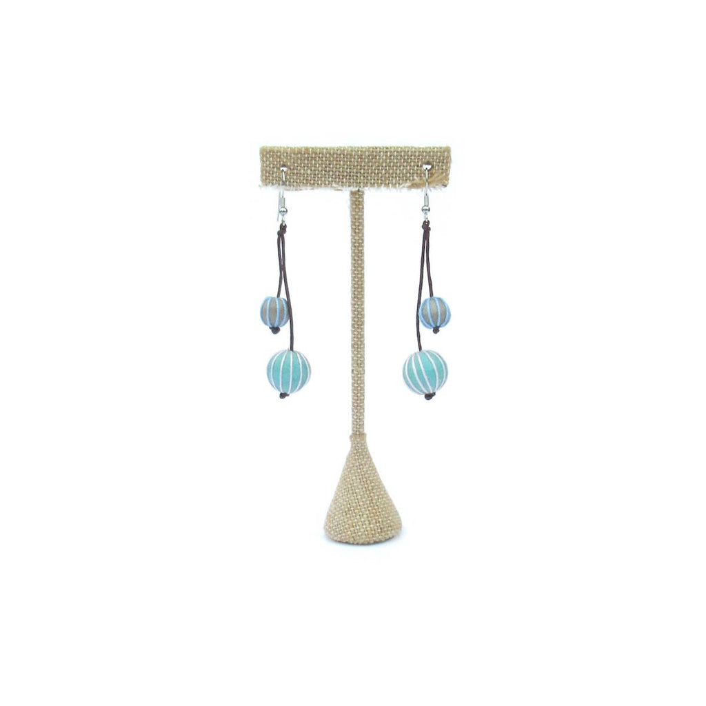 Katie & Company - Camille pastel wood bead earrings