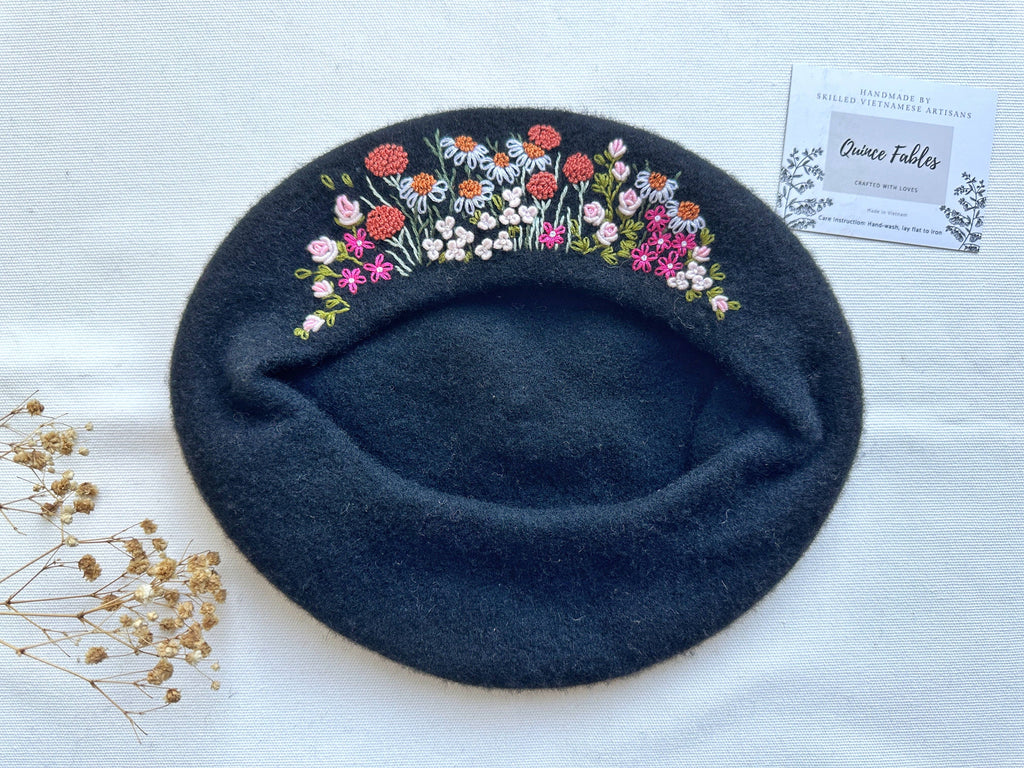 Quince Fables - Hand-Embroidered Beret