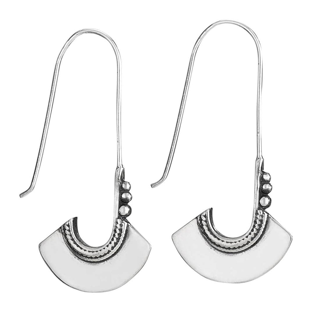 Tiger Mountain - Don't Stop Believing Sterling Silver Angled Earrings