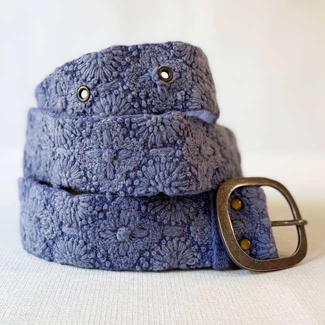 Jenny Krauss Azure Seas Embroidered Wool Belt