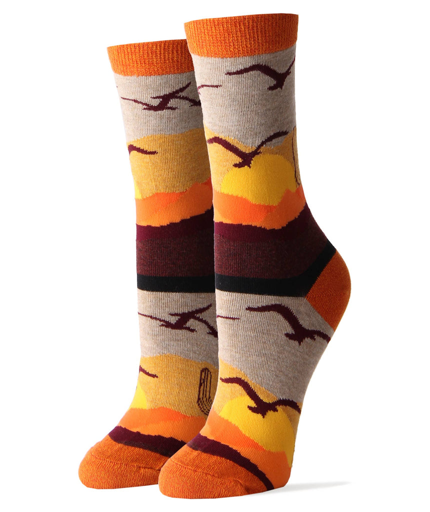 Oooh Yeah - Desert Sky | Women's Sunset Premium Crew Dress Socks