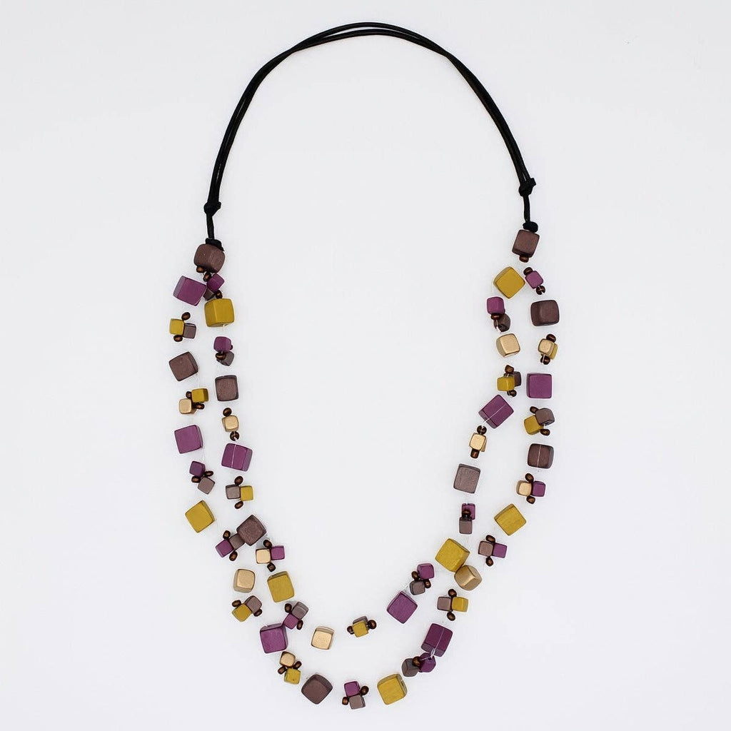 Sylca - Merlot Lia Floating Bead Necklace
