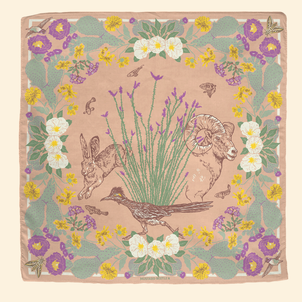 Mustard Beetle - Organic Fair Trade Bandana: Anza Borrego