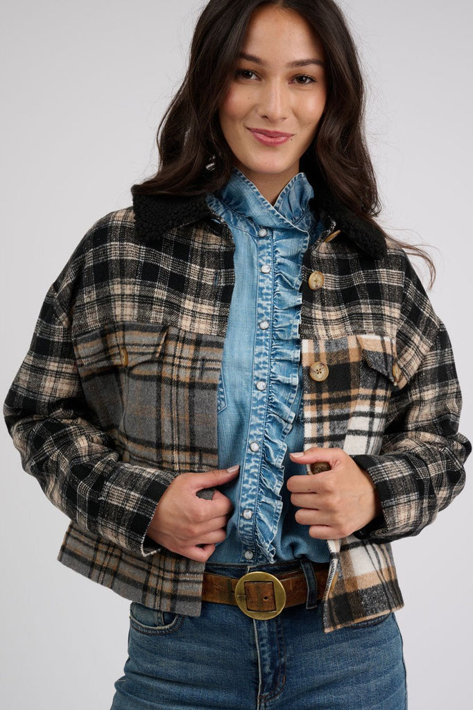 Ivy Jane Patched Plaid Jacket