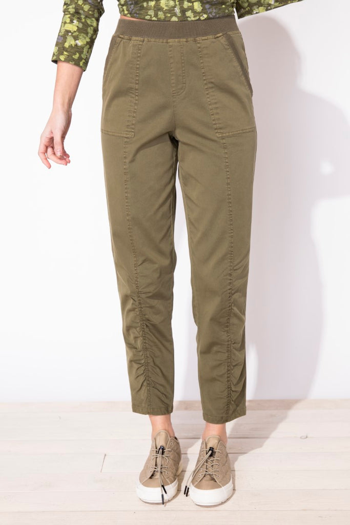 Escape - Salt Wash Ruched Ankle Pant