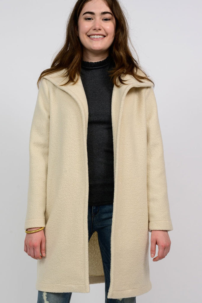 Ivy Jane Wooly "Like" Coat- Cream