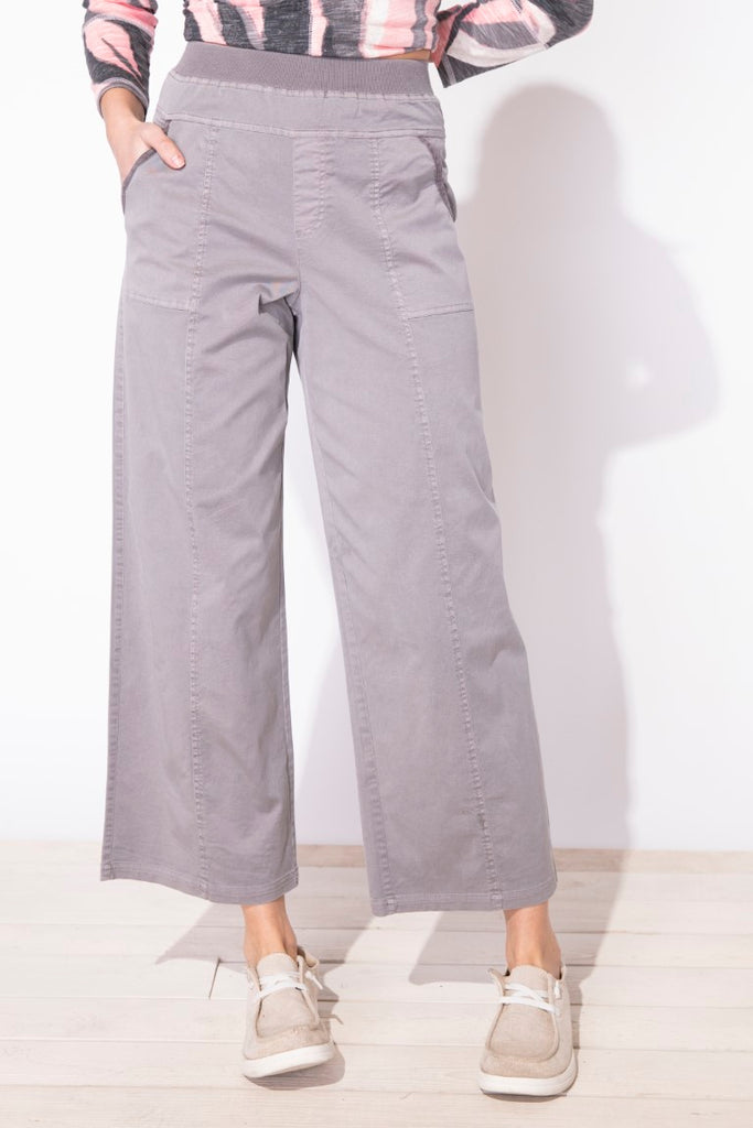 Escape Salt Wash Wide Leg Pant- Fog