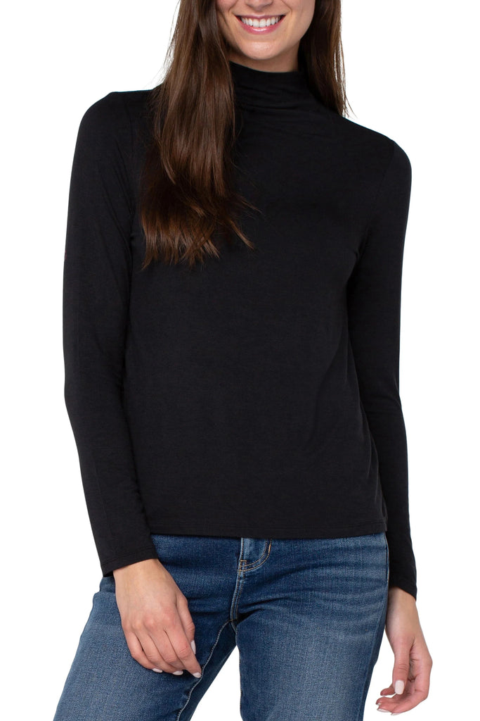 Liverpool Mock Neck Knit Top