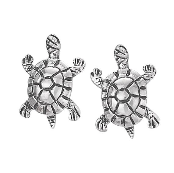 Tiger Mountain - Tropical Turtle Sterling Silver Studs