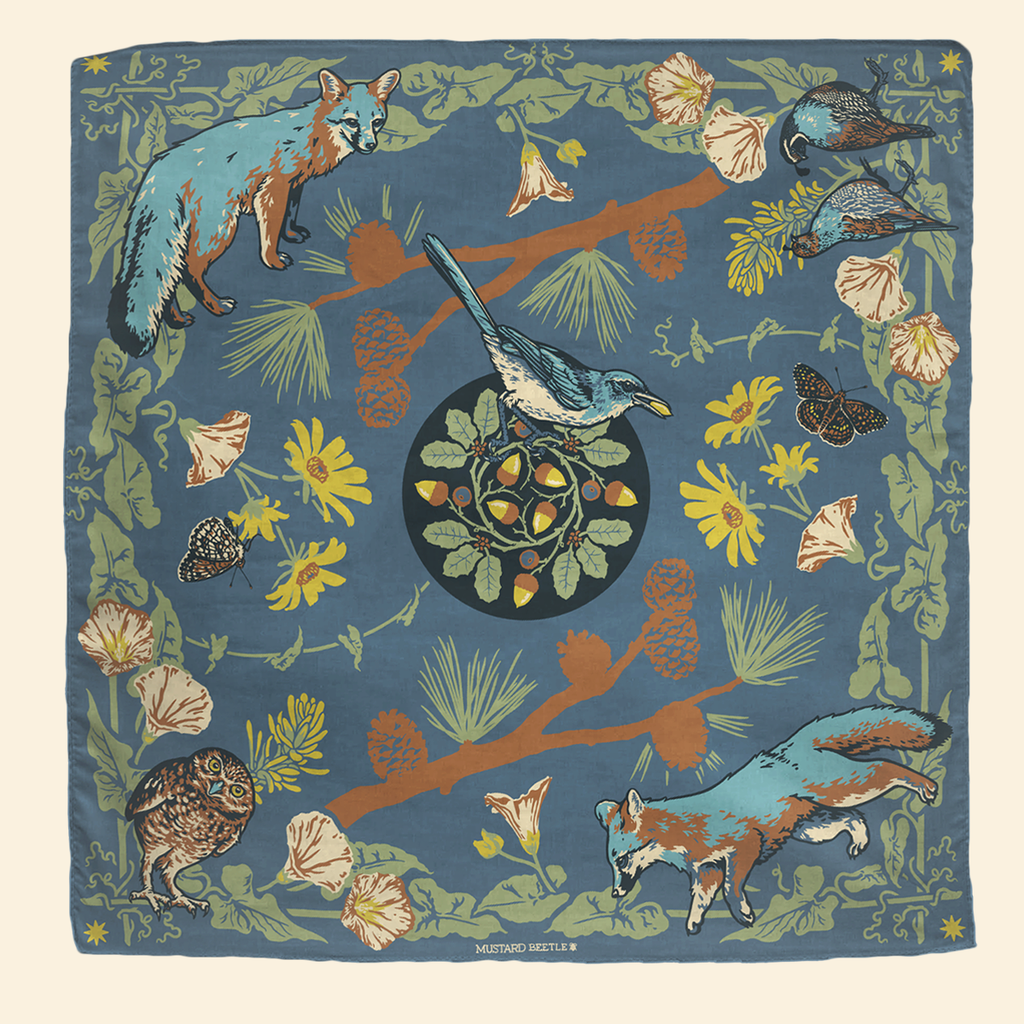Mustard Beetle - Organic Fair Trade Bandana: Channel Islands
