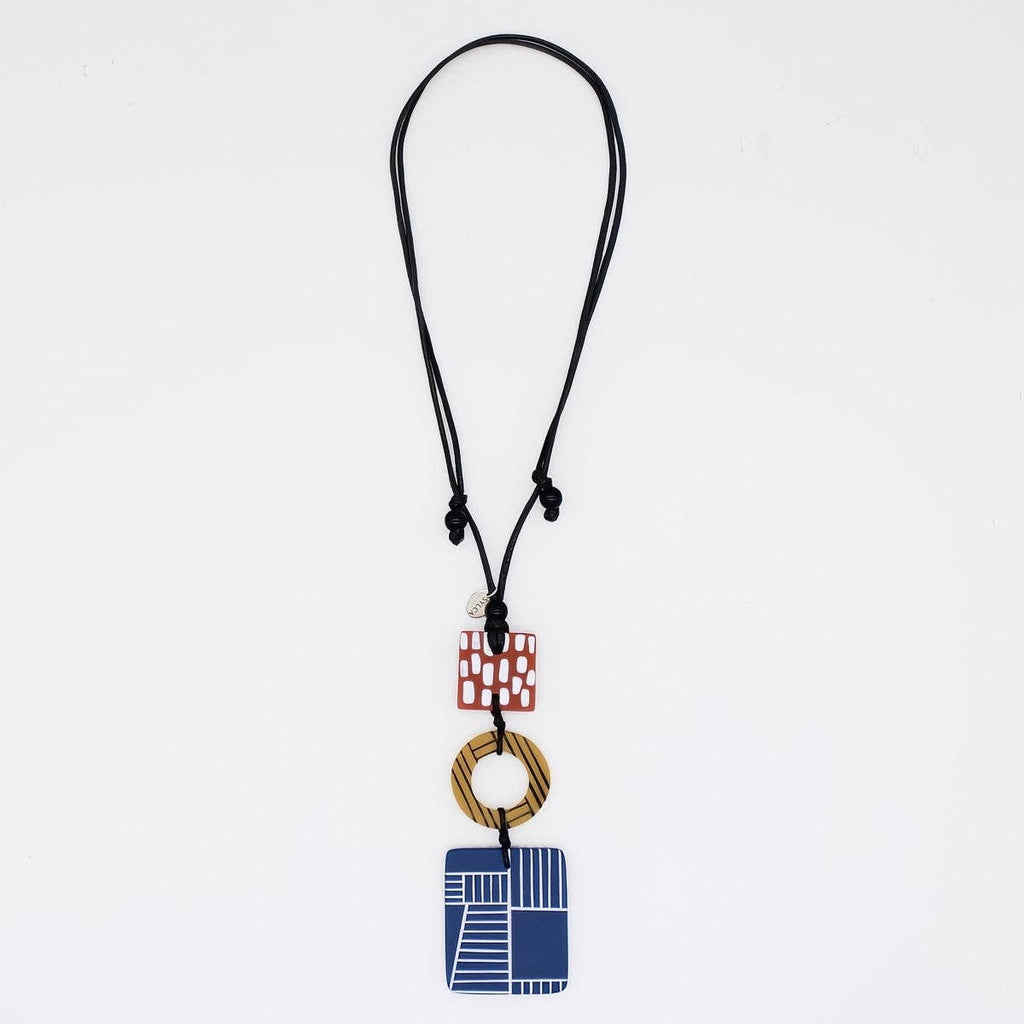 Sylca - Multi Color Geovibe Pendant Necklace