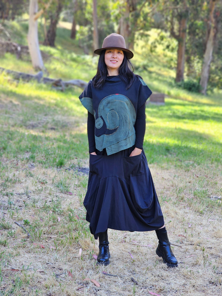 Yaza - DAKINI SKIRT JERSEY - BLACK