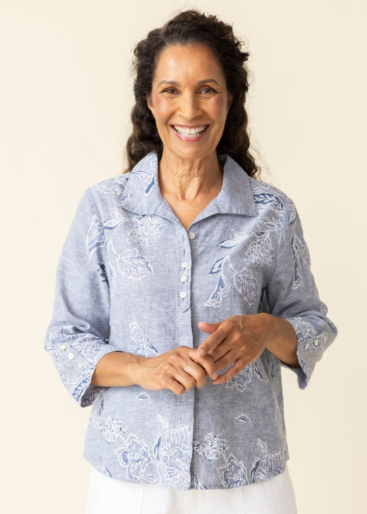 Habitat Linen Bloomer Retro Swing Shirt
