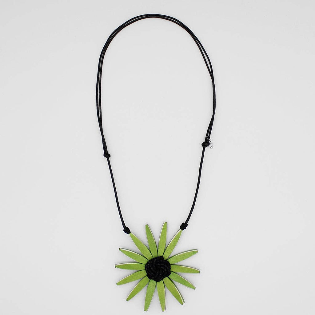 Sylca Designs - Green Amaya Flower Statement Necklace