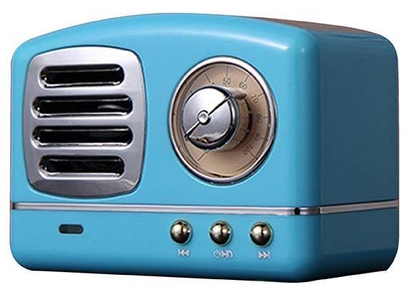 Tech Trendz Retro Mini Speakers - Blue