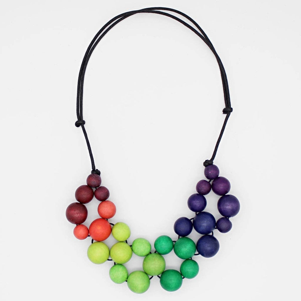 Sylca Designs Multi-Color Ombre Beaded Necklace