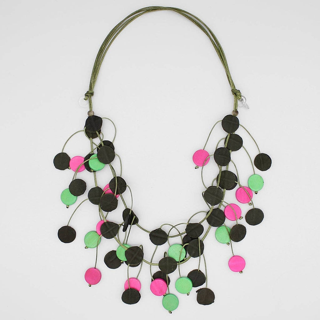 Sylca Designs - Green Penny Dangle Necklace