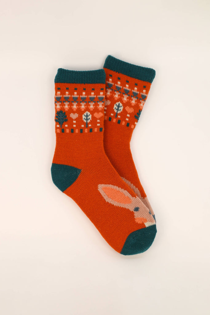 Powder Design Cute Hare Knitted Socks