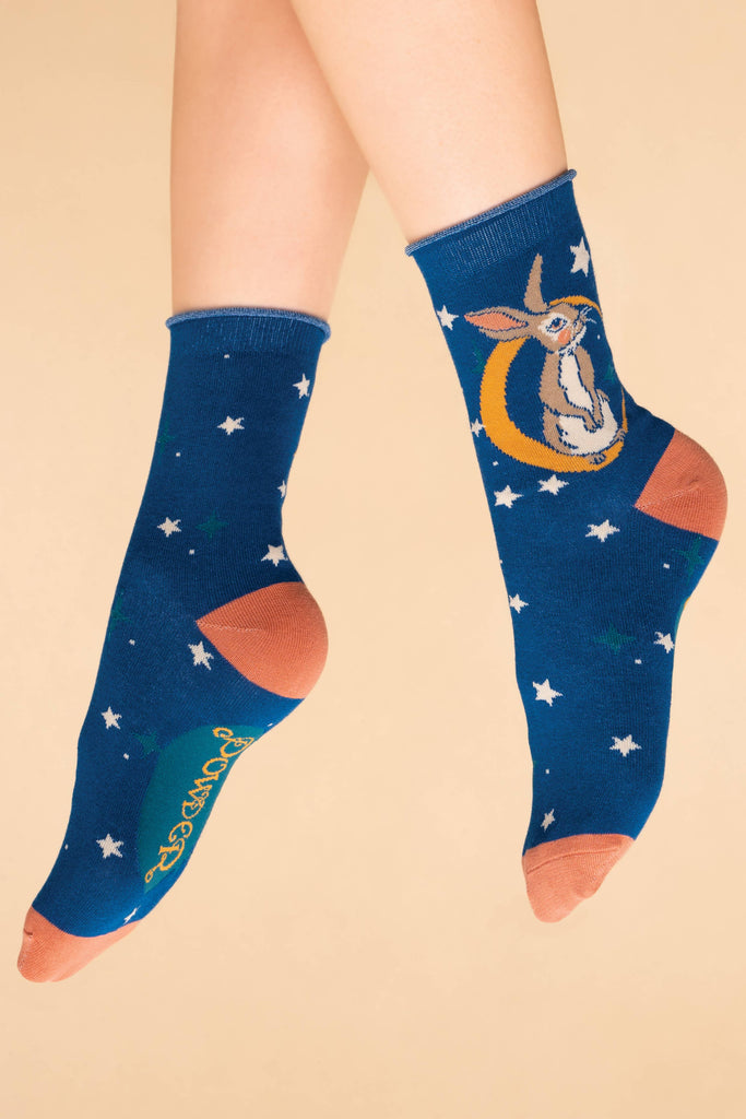 Powder Design inc - Bedtime Bunny Ankle Socks - Navy