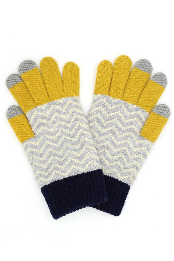 Hana - Chevron Multi Color Smart Gloves