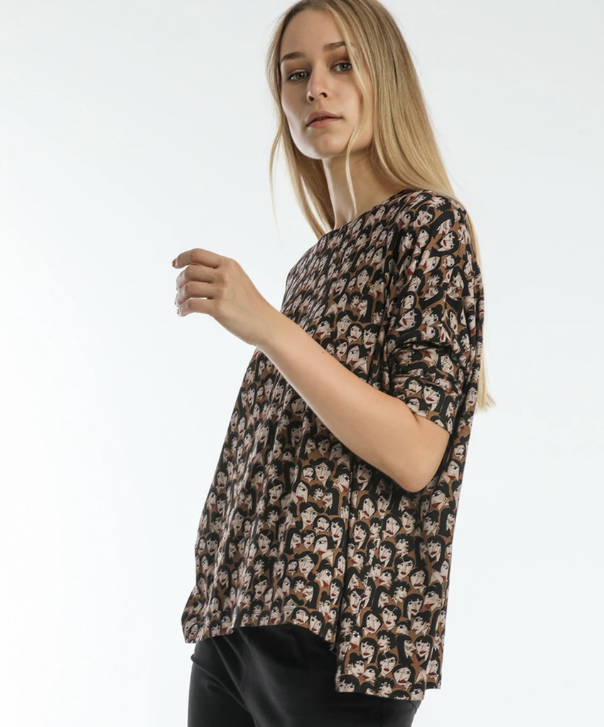 Anou Anou Faces Jersey Blouse