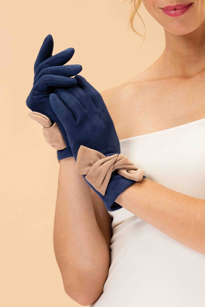 Powder Design inc - Henrietta Gloves - Navy & Taupe