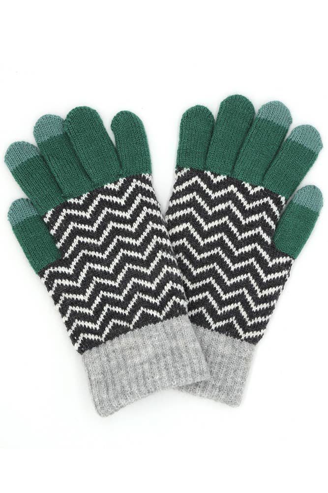 Hana - Chevron Multi Color Smart Gloves