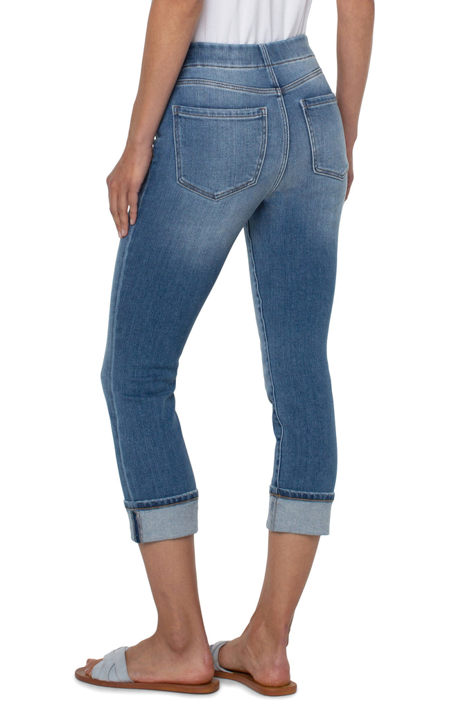 Wide cuff capri on sale jeans