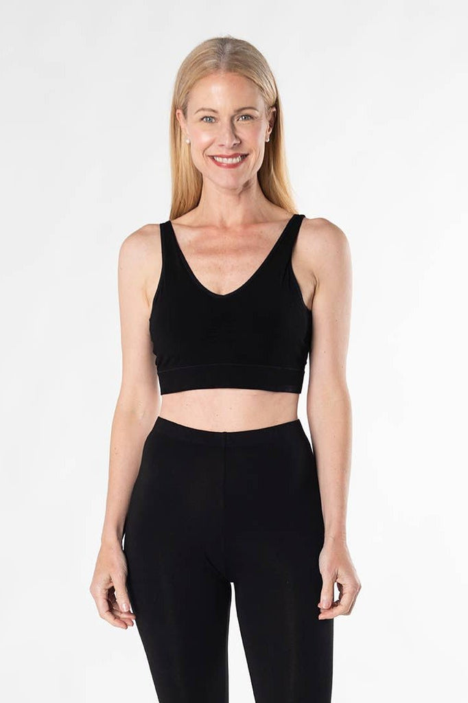 Terrera Essential V-Neck Bralette - Black