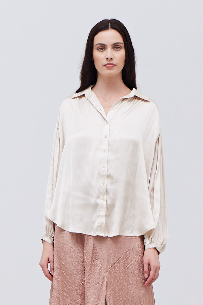 Grade & Gather - Solid Satin Blouse